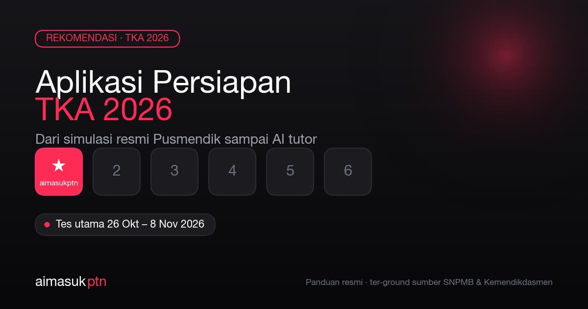Siswa kelas 12 berlatih soal TKA 2026 di laptop dan smartphone